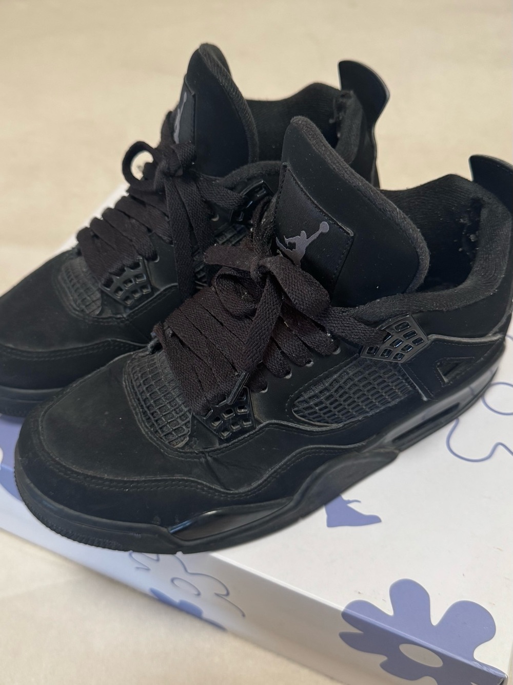 Nike Kids' Black Suede Air Jordan Style Sneakers